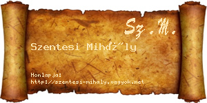 Szentesi Mihály névjegykártya